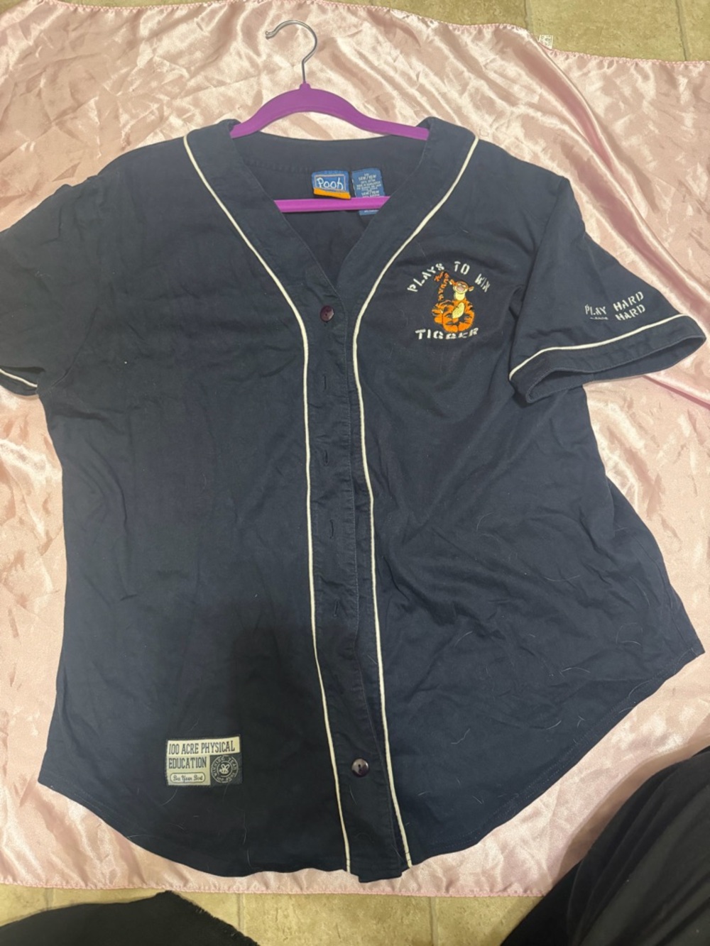 Disney Navy and White Pooh Unisex Baseball Style